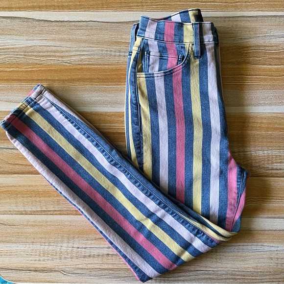 3x1 Striped High Waist Jeans - Picture 5 of 8